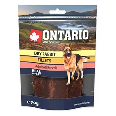 Ontario Dry Rabbit Fillet skanėstas šunims su triušio fileja, 70 g
