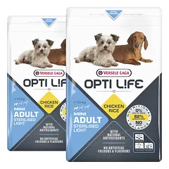 VERSELE LAGA Opti Life Adult Light Mini nutukusiems mažų veislių šunims 15 kg (2 x 7,5 kg)