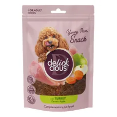 Delickcious Yummy Paws skanėstai su kalakutiena ir morkomis šunims