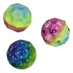 Kamuoliai minkštas guminis vaivorykštinis dizainas 6 cm