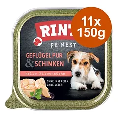 RINTI Feinest lėkštelės, drėgnas maistas šunims 11 x 150 g