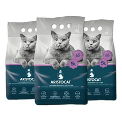 ARISTOCAT Bentonite Plus levandų bentonito kraikas 15 l (3 x 5 l)