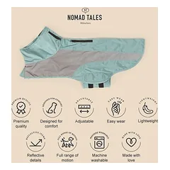 Nomad Tales Spirit lietpaltis šunims Reflective Mint, Vidutiniams 11–25 kg — 3 nuotrauka