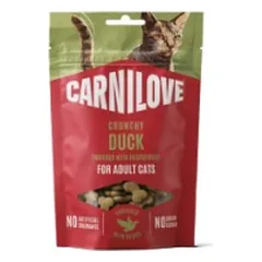 CARNILOVE Crunchy Snack Duck enriched with Raspberries skanėstai katėms 50 g