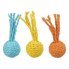 Trixie žaislas katėms rattle ball su popierine virvele, ø 4 × 11 cm, 1 vnt.