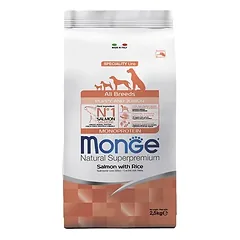 Monge Special Line Monoprotein sausas maistas mažų veislių šuniukams su lašiša ir ryžiais 7,5 kg