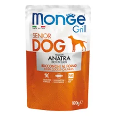 Monge Grill Dog Pouches konservai su antiena vyresnio amžiaus šunims - Pet24