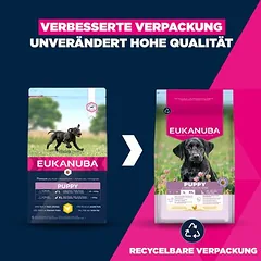 Eukanuba Premium Nutrition Puppy Large & Giant Breed su vištiena, sausas maistas šuniukams, > 10 kg — 3 nuotrauka
