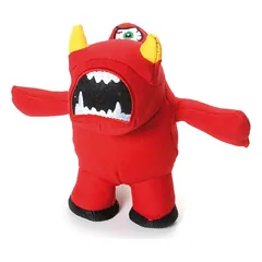 Record Monster Gang - pliušinis žaislas šunims, linksmas monstras, Zielony / 18cm — 4 nuotrauka