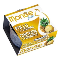 Monge Fruits Chicken & Pineapple papildomas maistas suaugusioms katėms su vištiena ir ananasais, 80 g