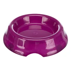 Trixie Plastic Bowl plastmasinis dubenėlis šunims ir katėms su neslystančiu žiedu, 0.2 l, 11 cm