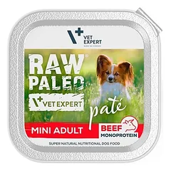 Vetexpert RAW PALEO PATE MINI suaugusiųjų jautiena 150g - jautienos padėklas