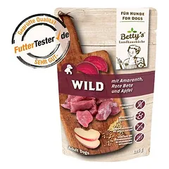 Betty's Landhausküche žvėriena su burokėliais, drėgnas maistas šunims, Šunims, maišelis, žvėriena su runkeliais 10 x 125g — 2 nuotrauka