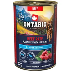 Ontario konservai šunims su jautiena, paskaninta žolelėmis, 400 g, Beef Pate flavoured with Herbs — 3 nuotrauka