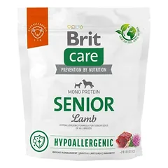 BRIT CARE Hypoallergenic Senior Lamb 1kg seniems šunims su ėriena