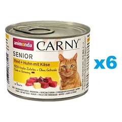 ANIMONDA Carny Senior jautiena, vištiena ir sūris 6x200 g