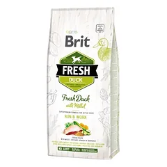 Brit Fresh Duck with Millet Active Run&Work sausas maistas suaugusiems šunims su antiena, 2.5kg parduotuvėje petplius.lt