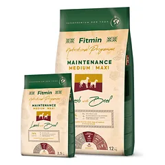Fitmin Medium Maxi Maintenance Lamb &amp; Beef sausas maistas šunims