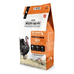 WIEJSKA ZAGRODA Vienos rūšies baltymų kalakutienos krekeriukai S/M 6 kg