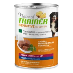 Natural Trainer Sensitive No Gluten konservai su ėriena šunims, 400 g