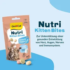 GimCat Nutri Kitten Bites su pienu, skanėstai kačiukams — 2 nuotrauka