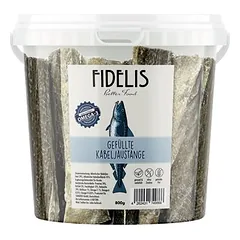 FIDELIS įdaryta menkės odos lazdelė, skanėstai šunims (800 g kibiras)