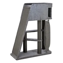 Trixie Cat Tree Active kačių medis su laipiojimo rampa ir miegojimo vieta, pilkas, 122 cm — 2 nuotrauka