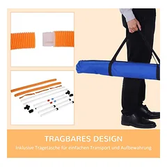 Šunų šokinėjimo ringas PawHut 74,5x66x91cm., baltos/oranžinės spalvos — 5 nuotrauka