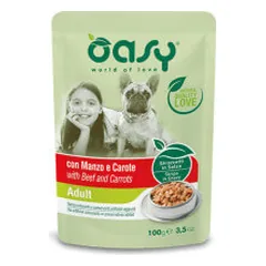Oasy Adult guliašas su jautiena ir morkomis suaugusiems šunims - Pet24