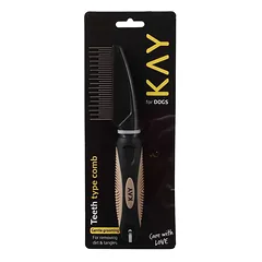 KAY Teeth type comb – šukos augintiniams su dviejų ilgių dantukais — 2 nuotrauka