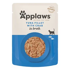 Applaws Cat Tuna Crab Broth visavertis natūralus drėgnas maistas suaugusiems katėms, 70 g
