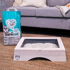 Sanicat gumulėlius sudarantis kraikas katėms su gaivios medvilnės kvapu, 10 l — 3 nuotrauka