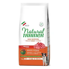 Natural Trainer Adult Medium sausas maistas šunims su jautiena