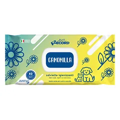 Record Chamomile Wipes - universal wipes for cleaning the fur, eyes, and ears of dogs and cats, with chamomile - 40 pieces