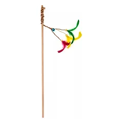 Žaislas katėms COMFY Žvejybinė meškerė su plunksnomis 50 cm