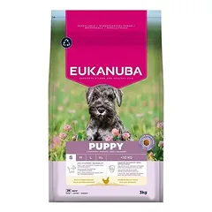 Eukanuba Dog Puppy Small su vištiena, sausas maistas šunims 3 kg