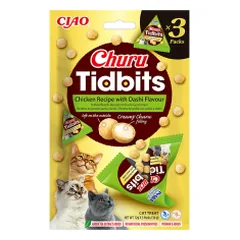 Churu Tidbits skanėstai su vištiena ir Dashi sultiniu katėms, 3 vnt.