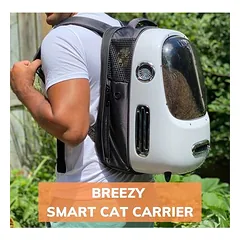 Petkit Breezy 2 išmanusis gyvūnų transporteris, rožinė: L 46 x B 35,5 x H 59 cm — 3 nuotrauka