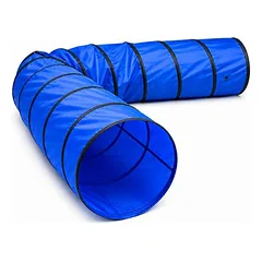 lionto Hunde-Spieltunnel, faltbarer Agility-Tunnel mit Heringen