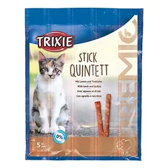 TRIXIE PREMIO Stick Quintett, ėriena, skanėstas katėms 5×5 g