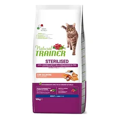 NATURAL TRAINER Cat Adult Sterilised Salmon Su Lašiša