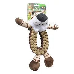 Duvo+ žaislas šunims Zoo Friends Tigras žiedas, rudas