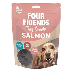 Four Friends Dog Snacks Salmon skanėstas šunims su lašiša, be grūdų, 200 g