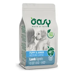 Oasy Puppy Medium & Large Lamb sausas pašaras su ėriena šuniukams