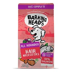 Barking Heads Hair Necessities Salmon sausas maistas šunims su lašiša