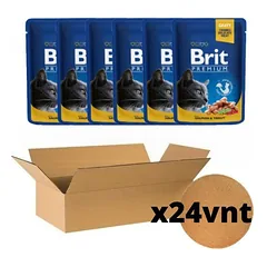 Brit Premium Salmon & Trout konservai katėms lašiša ir upėtakis, dėžė 24 vnt — 2 nuotrauka