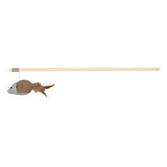 TRIXIE Meškerė su pele ir plunksnomis, medis/džiutas, 50 cm — 2 nuotrauka