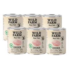 WILD FARM Pate Chicken 6x800g ėdalas šunims be glitimo