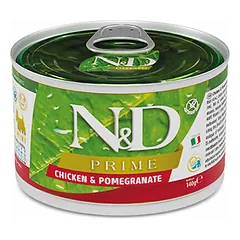 Farmina N&D Dog Prime Mini Adult su vištiena ir granatais, drėgnas maistas šunims 140 g — 2 nuotrauka