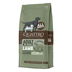 Quattro Adult All Breed Lamb begrūdis sausas maistas šunims